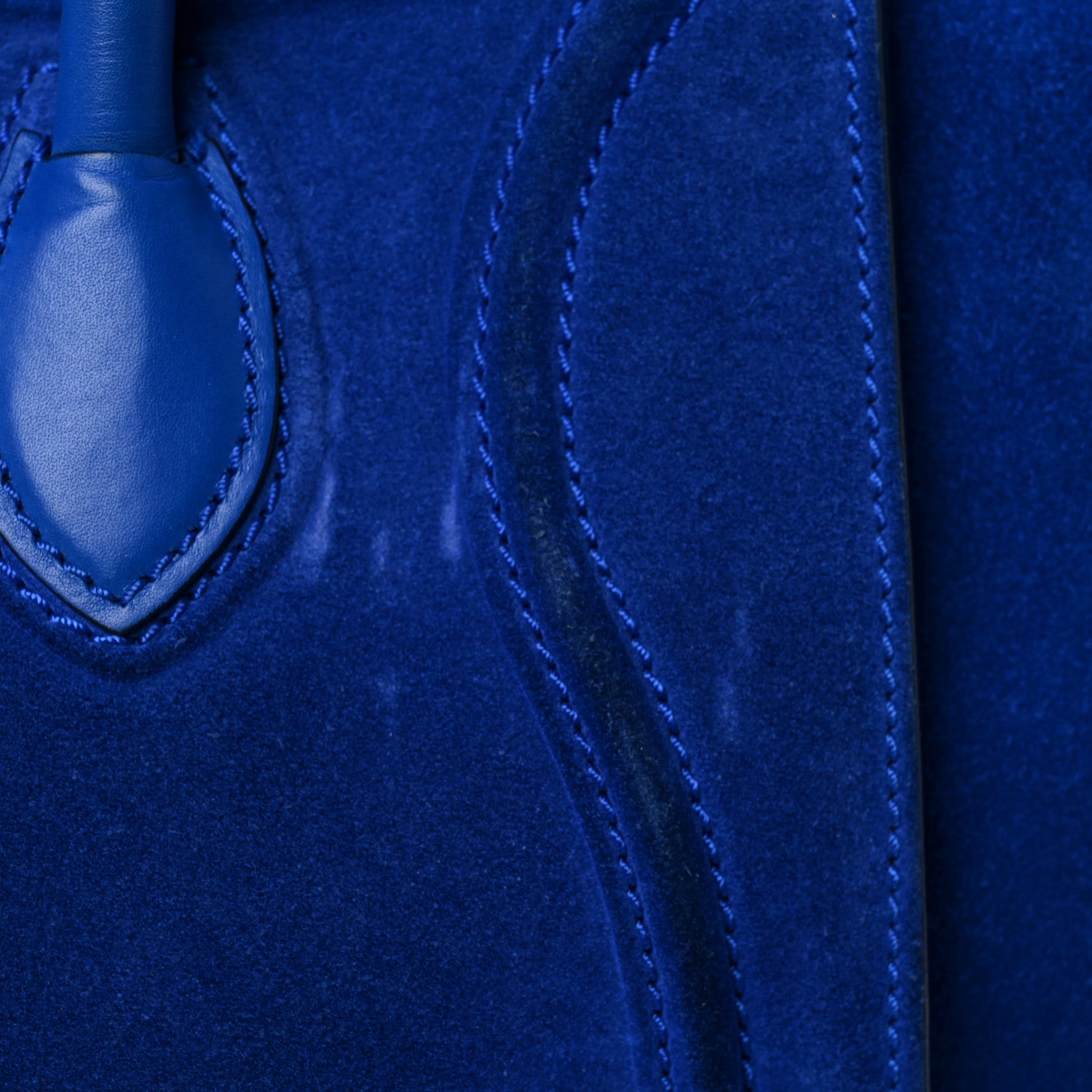 Celine Suede Medium Phantom Luggage Colbalt Blue 16 of 19
