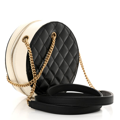 Chanel Crumpled Calfskin Cotton Small En Vogue Round Bag Black 3 of 10