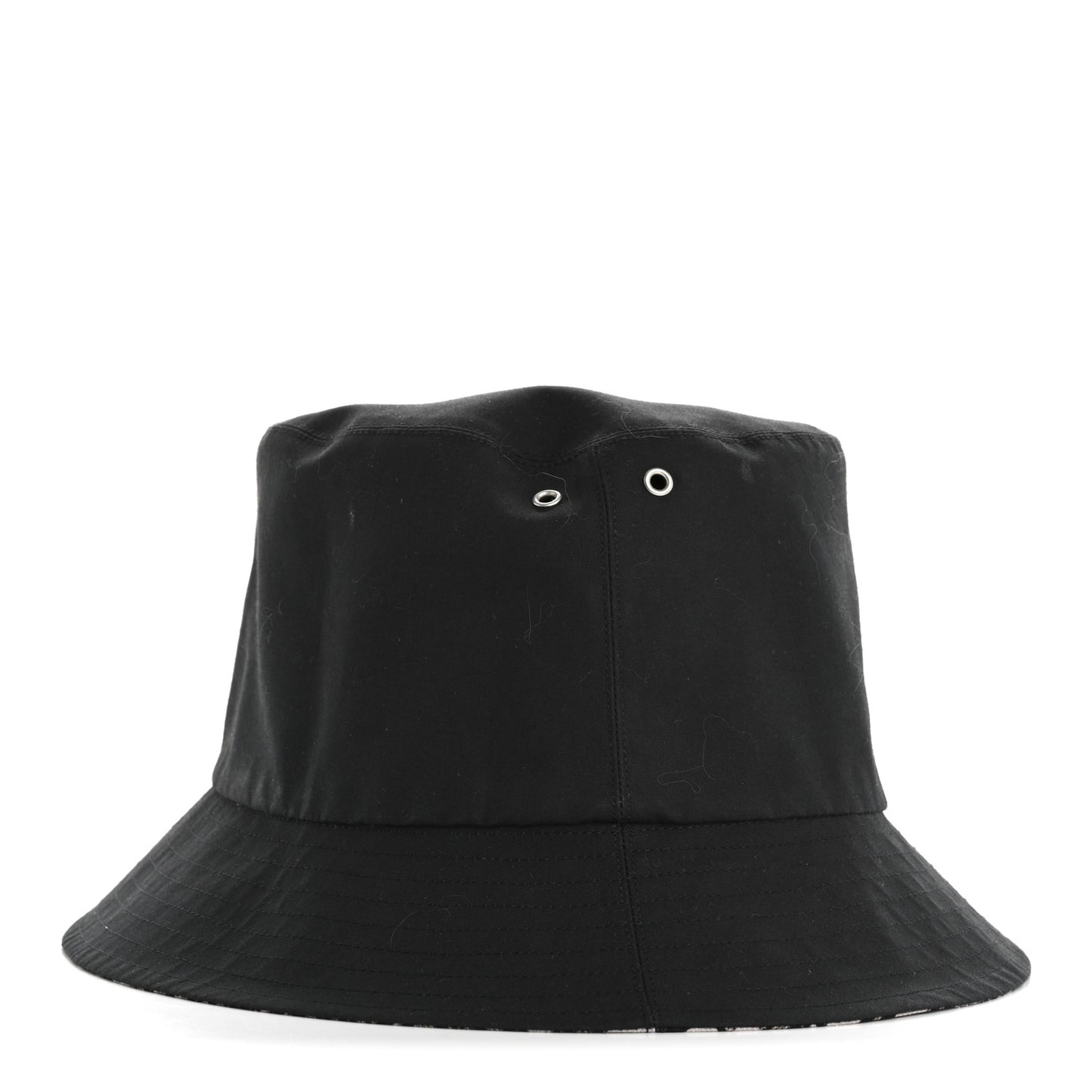 Nylon Oblique Reversible Teddy-D Brim Bucket Hat Beige