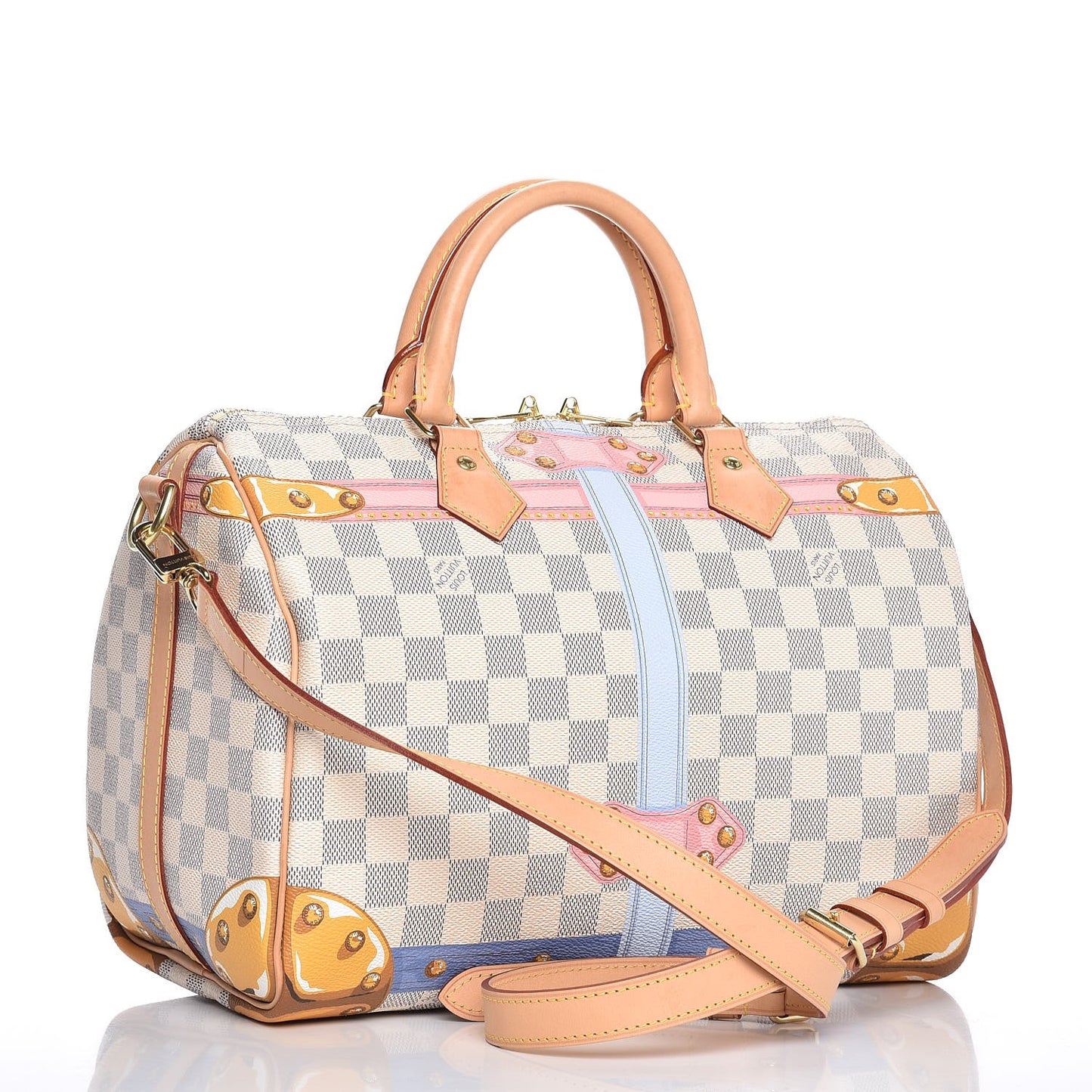 Damier Azur Summer Trunks Speedy Bandouliere 30