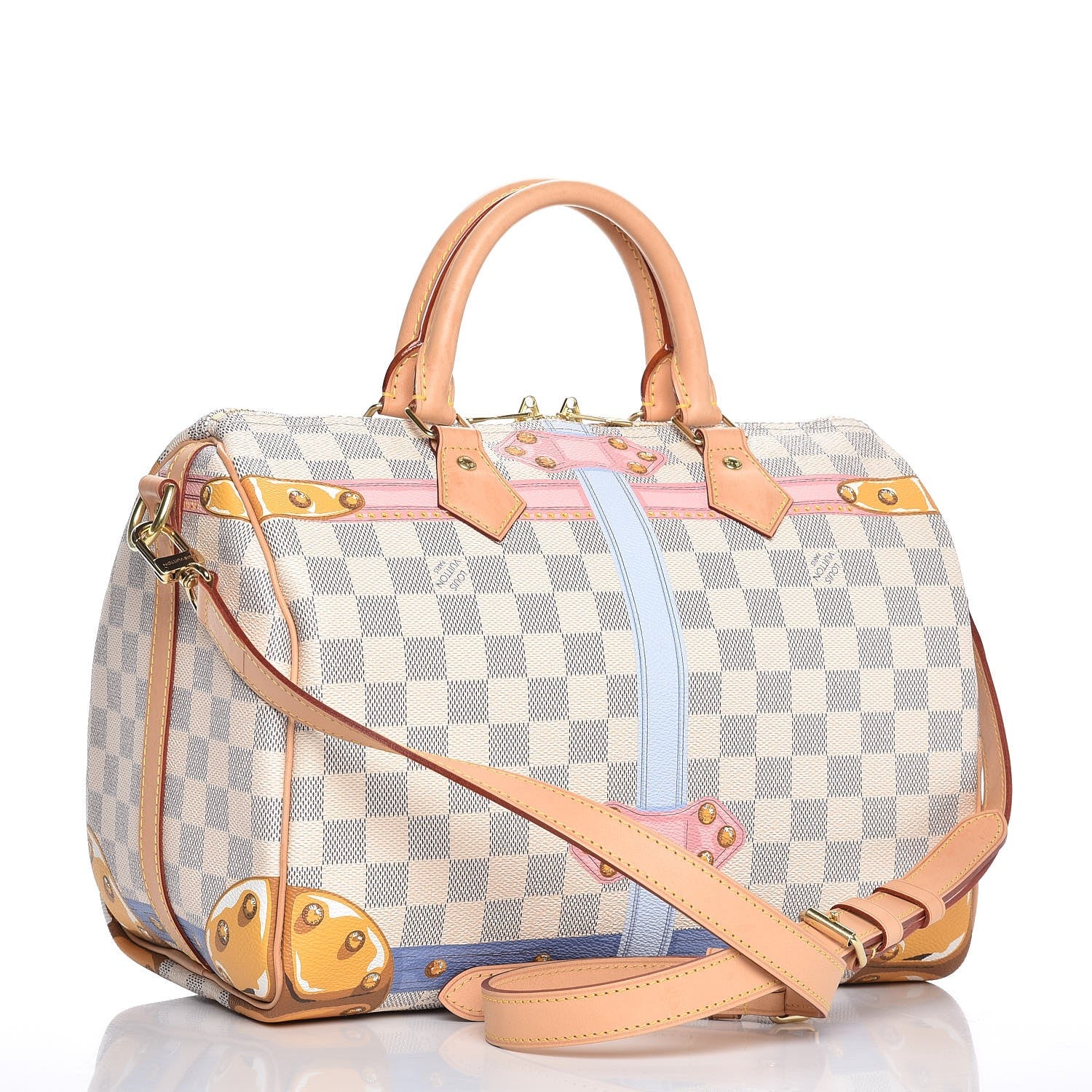 Louis Vuitton Damier Azur Summer Trunks Speedy Bandouliere 30 4 of 9
