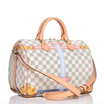 Louis Vuitton Damier Azur Summer Trunks Speedy Bandouliere 30 4 of 9