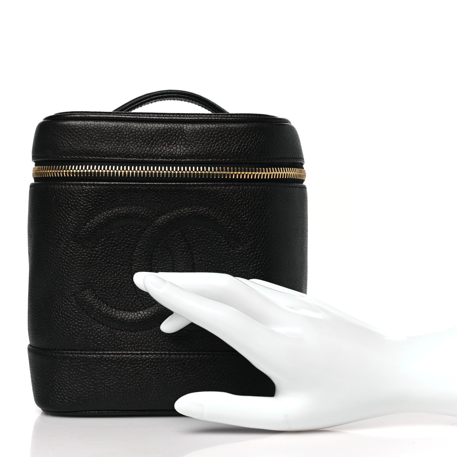 Chanel Caviar Vanity Cosmetic Case Black 2 of 14