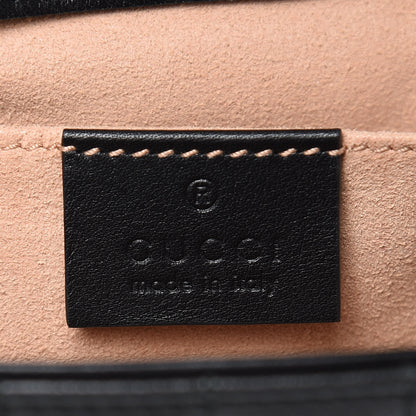 Gucci Calfskin Matelasse Studded Mini Pearly GG Marmont Shoulder Bag Black 8 of 11
