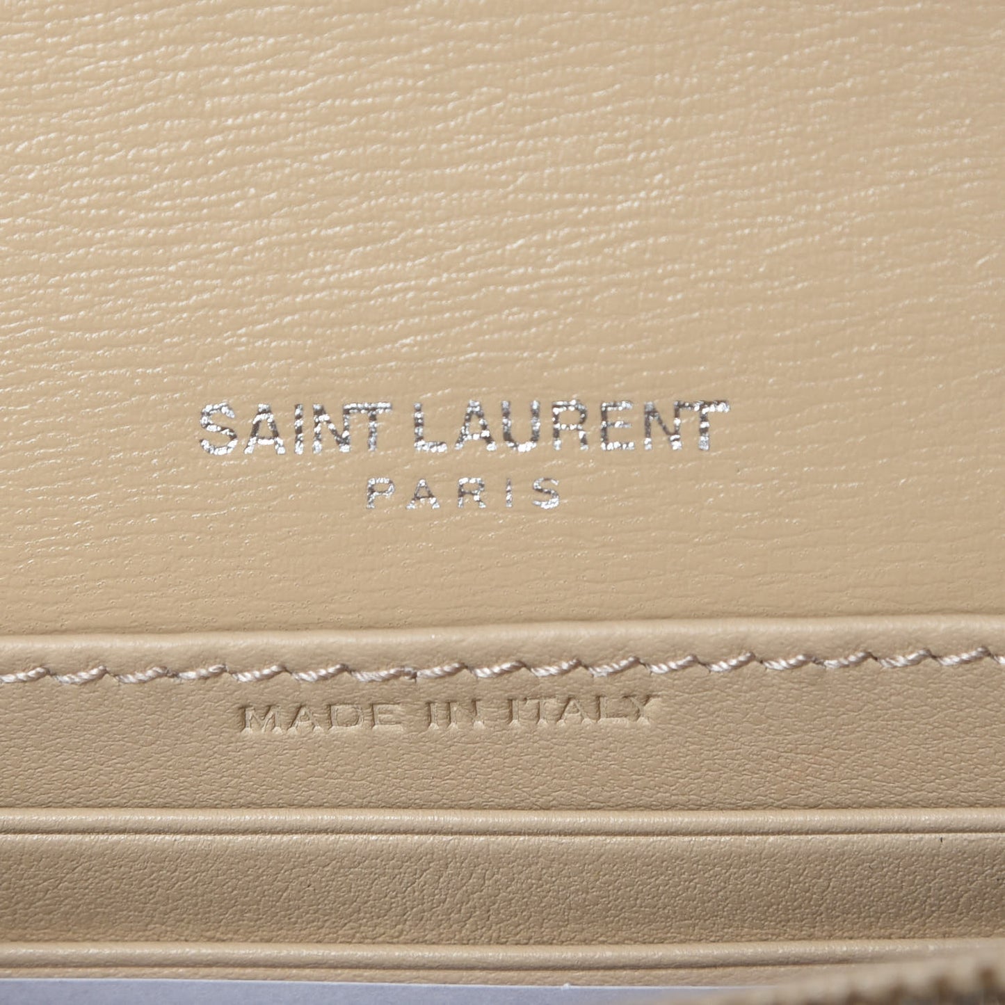 Calfskin Monogram Sunset Chain Wallet Nude Powder