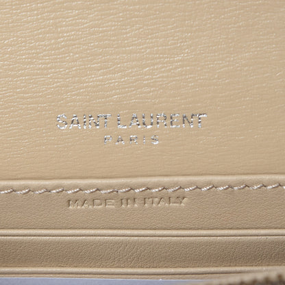 Saint Laurent Calfskin Monogram Sunset Chain Wallet Nude Powder 8 of 11