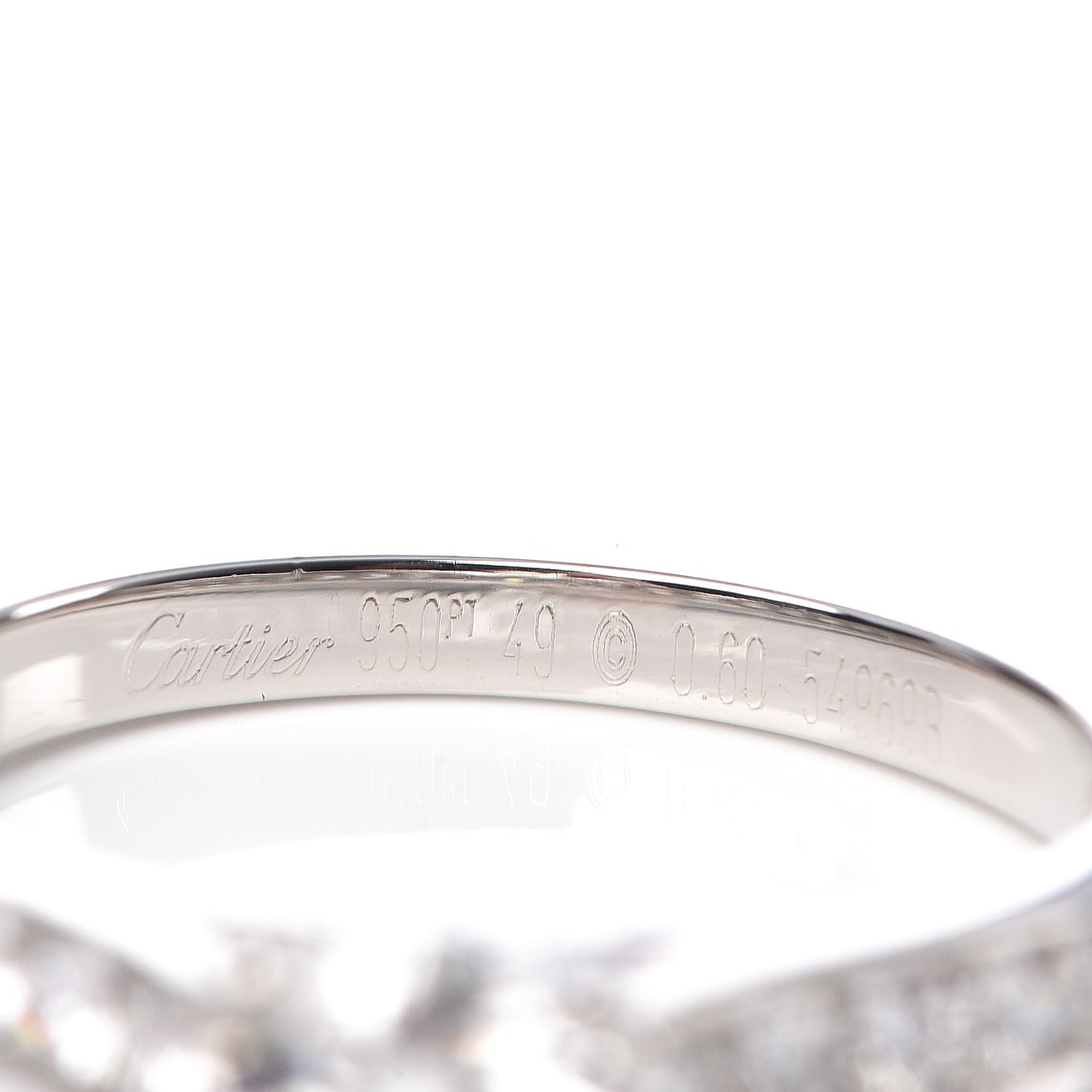 Platinum Diamond .60ct 1895 Solitaire Engagement Ring 49 4.75