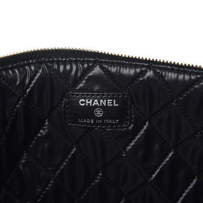Chanel Lambskin Quilted Large Cosmetic Case Black 5 of 8