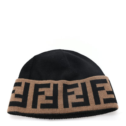 Fendi Wool Knit Zucca Beanie Tortora 1 of 7