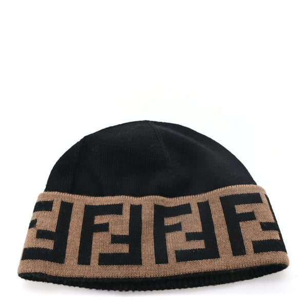 Fendi Wool Knit Zucca Beanie Tortora 1927946 – FASHIONPHILE
