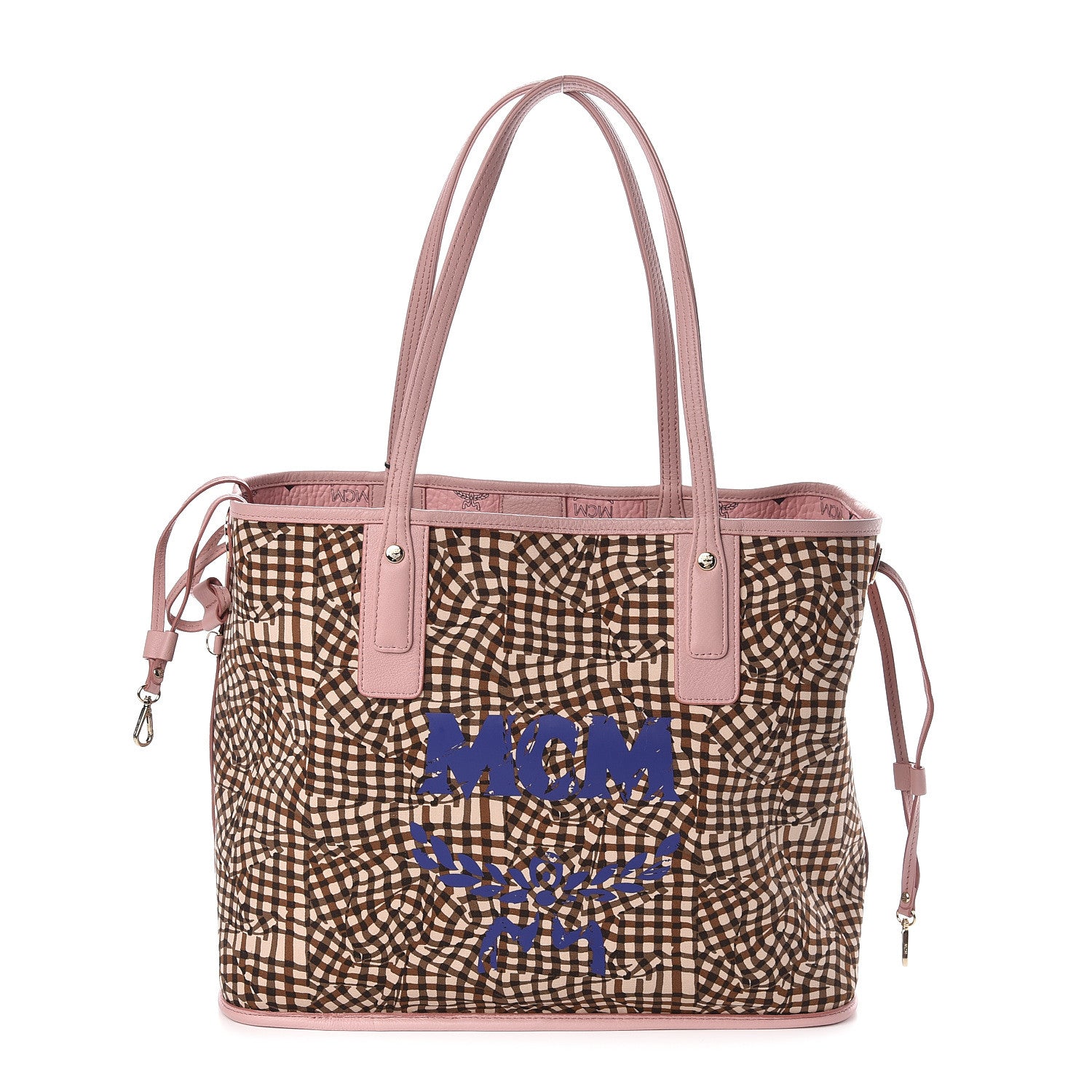 MCM Visetos Medium Liz Reversible Shopper Tote Soft Pink 5 of 17