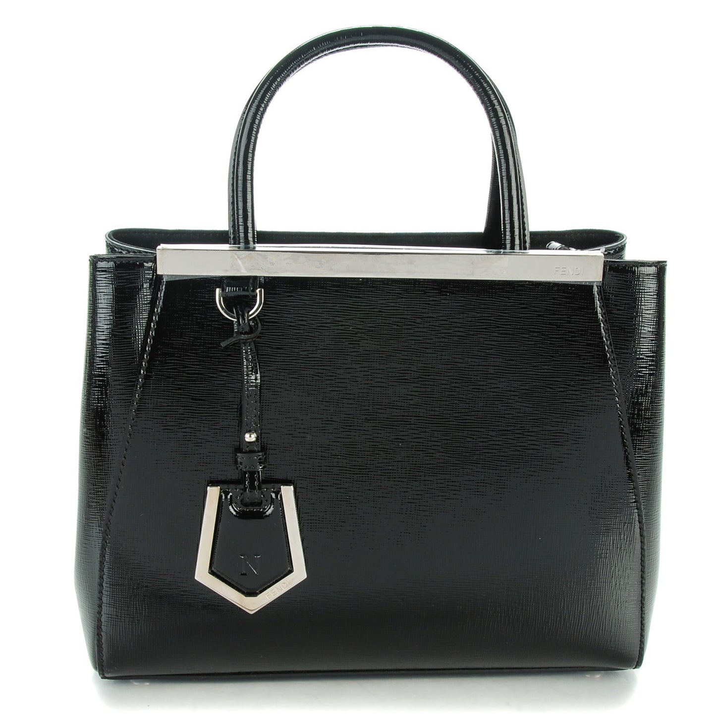 Patent Vitello Elite Petite 2Jours Tote Black