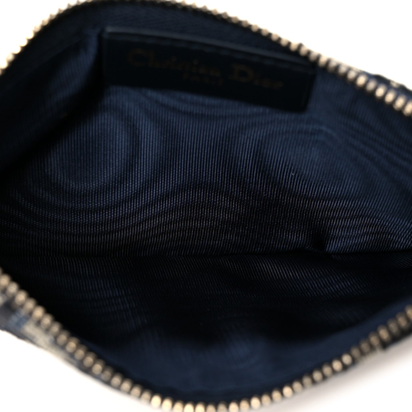 Oblique Saddle Chain Long Wallet Blue