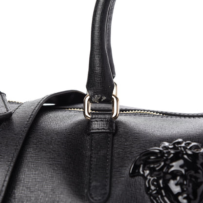 Versace Saffiano Calfskin Palazzo Duffle Bag Black 10 of 10