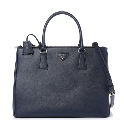 Prada Saffiano Medium Galleria Double Zip Tote Baltico 1 of 9