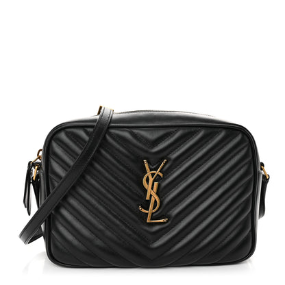 Saint Laurent Calfskin Matelasse Monogram Lou Camera Bag Black 1 of 11