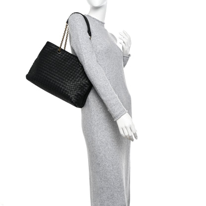 Bottega Veneta Nappa Intrecciato Medium Classic Chain Strap Tote Black 2 of 10