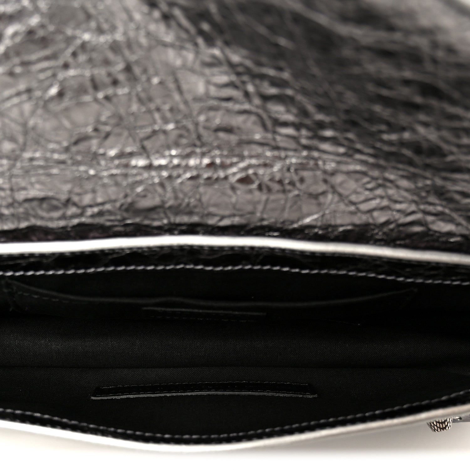 Balenciaga Metallic Agneau Arena Small Le Cagole Sling Bag Silver 5 of 10