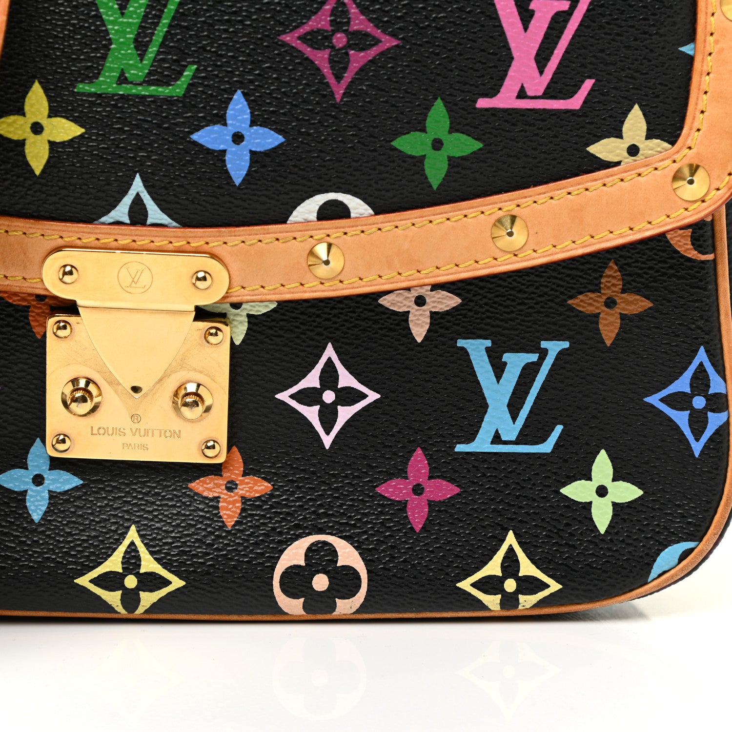 Louis Vuitton Monogram Multicolor Sologne Black 7 of 29