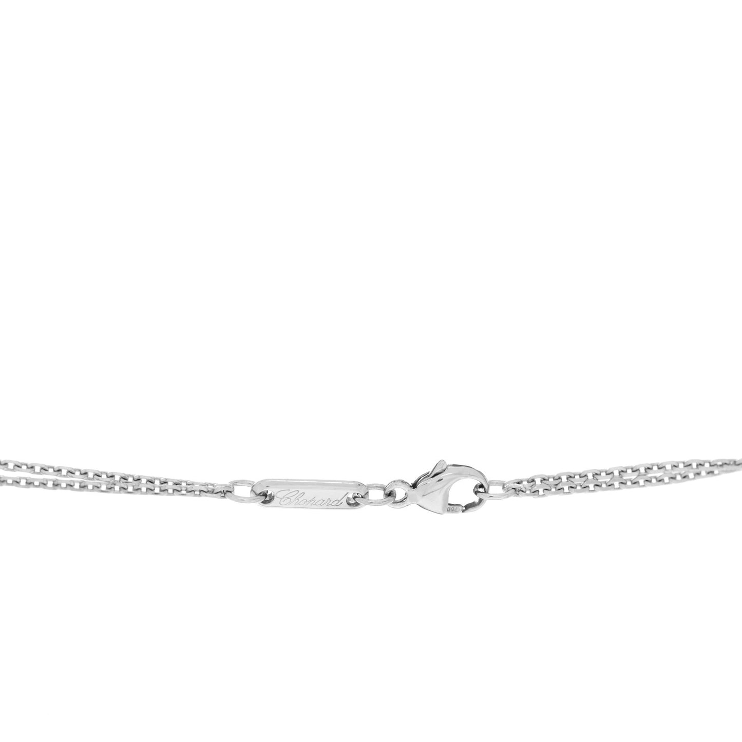 18K White Gold Diamond Happy Spirit Three-Ring Pendant Necklace