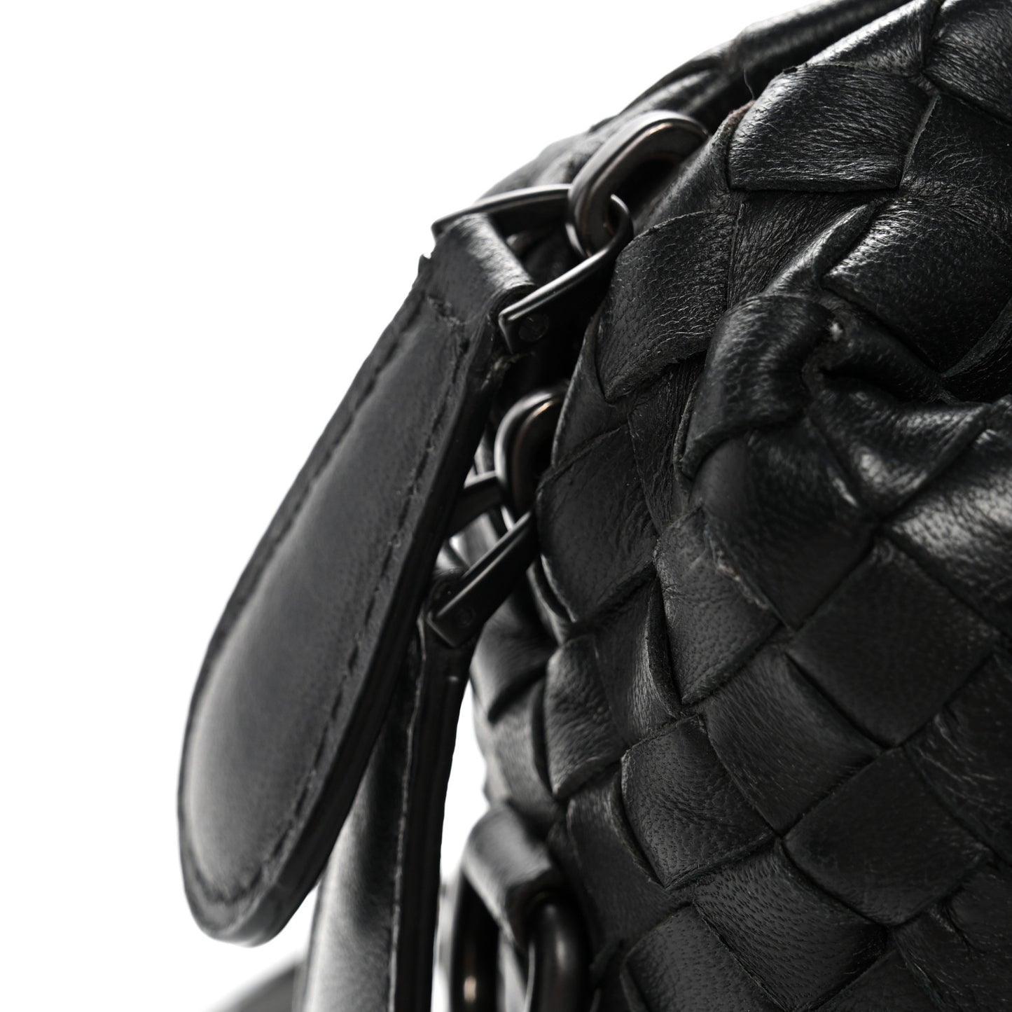 Nappa Intrecciato Crossbody Messenger Black