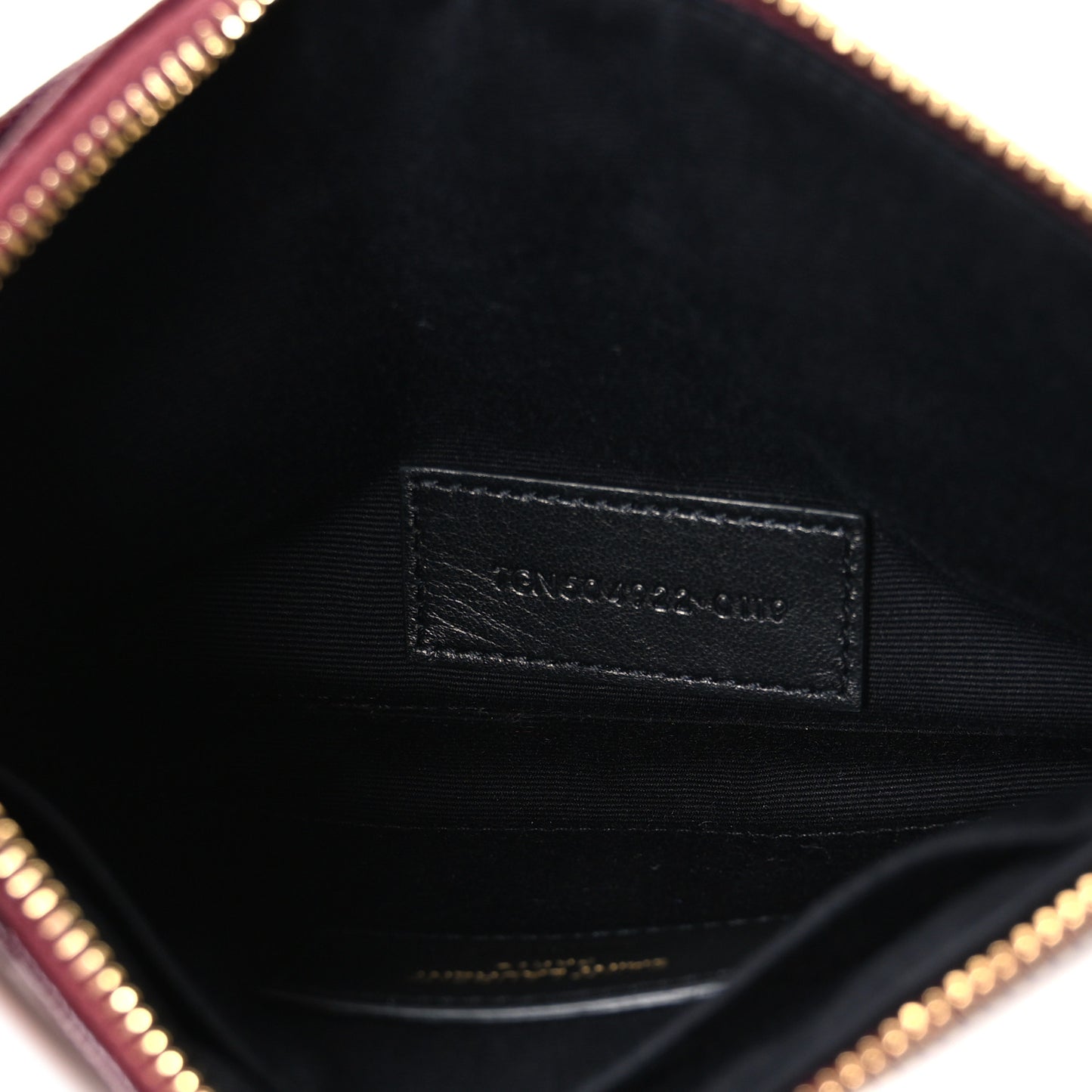 Grain De Poudre Matelasse Chevron Monogram Bill Pouch Rouge Legion