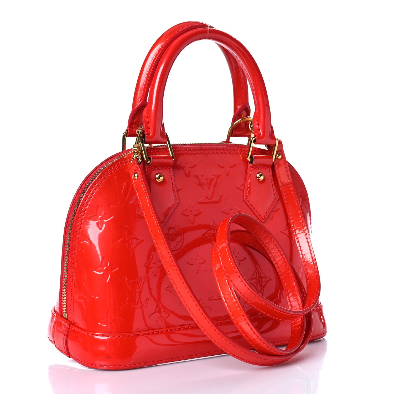 Louis Vuitton Vernis Alma BB Cherry 3 of 15