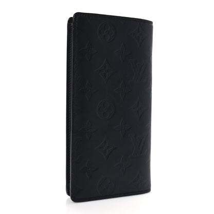 Louis Vuitton Calfskin Monogram Shadow Brazza Wallet Black 3 of 6