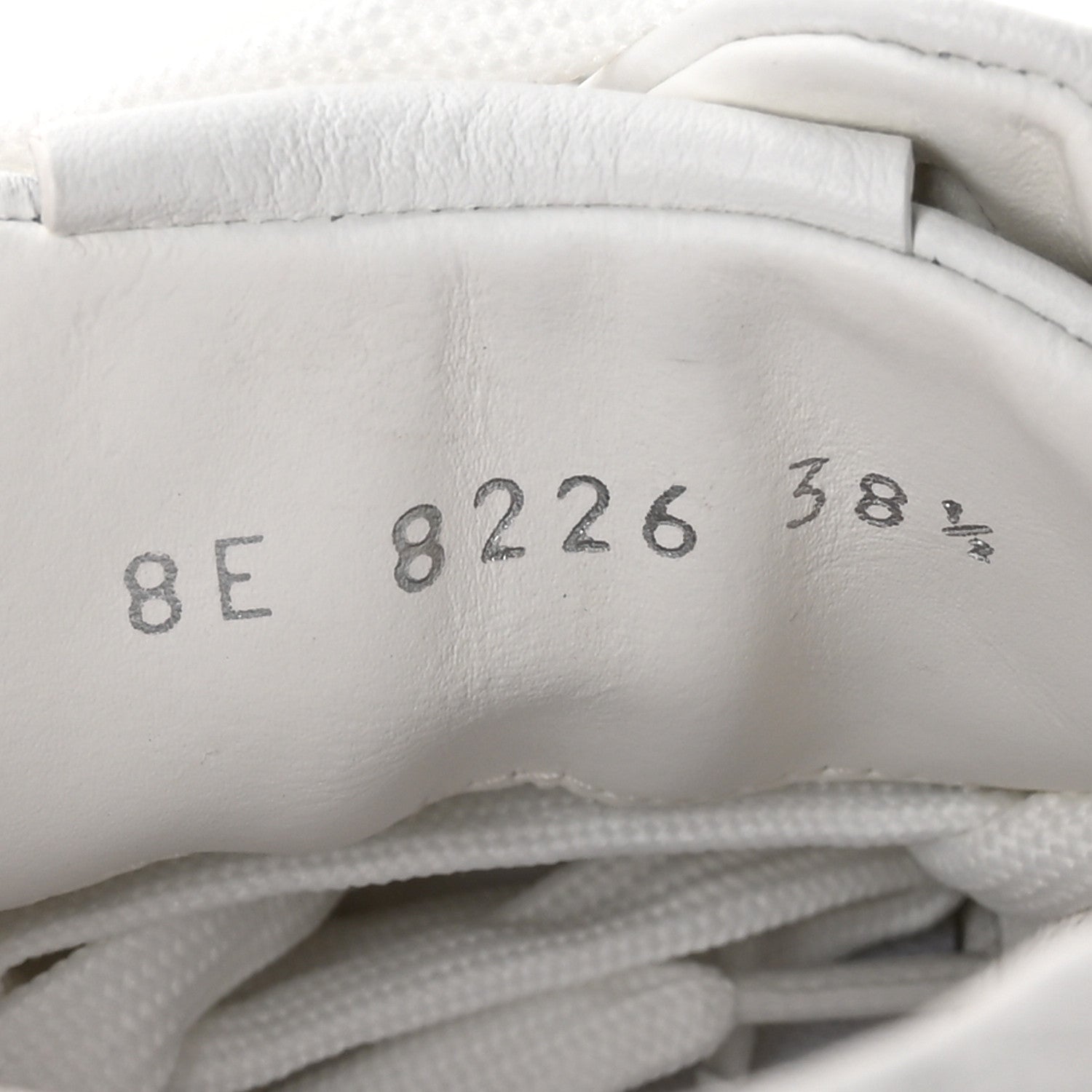 Fendi Vitello Karligraphy Embossed Low Top Sneakers 38.5 White