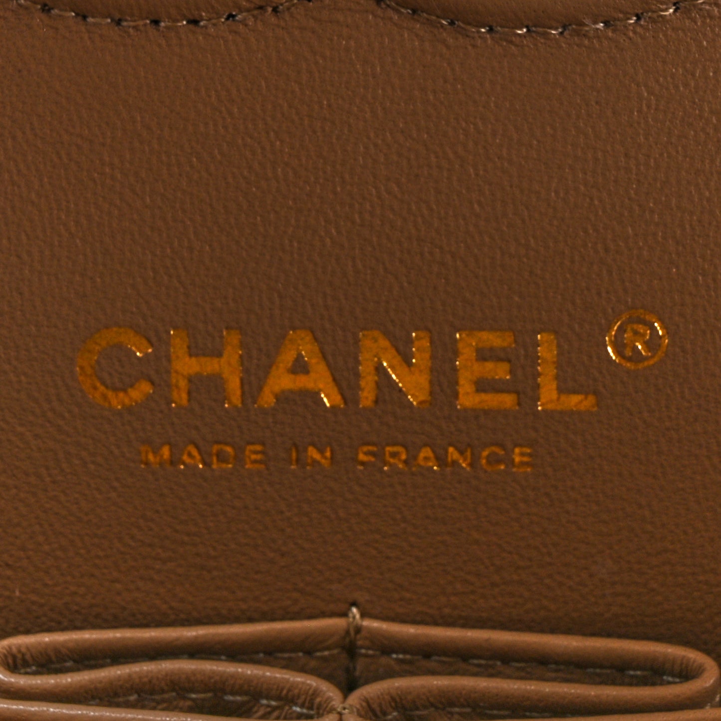 Caviar Quilted Medium Double Flap Dark Beige