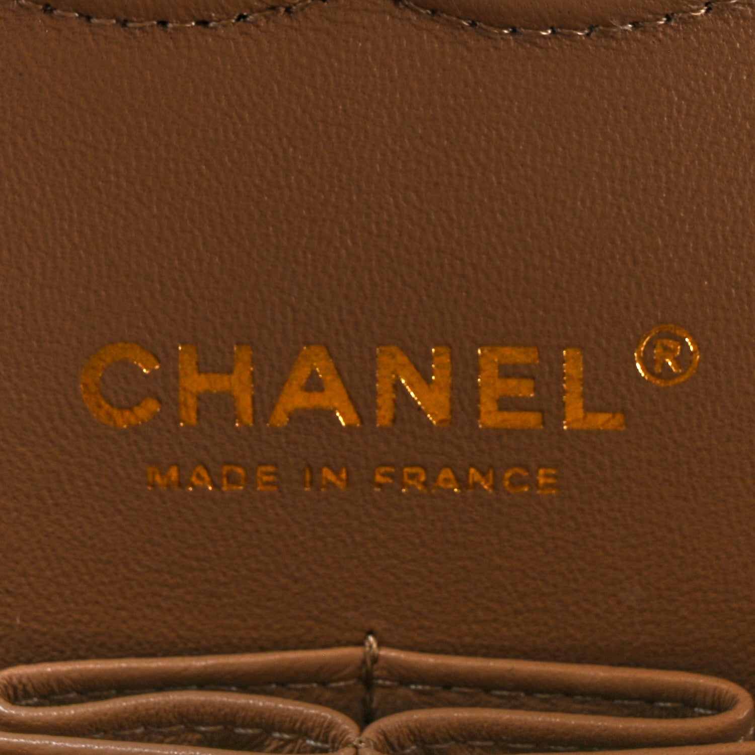 Chanel Caviar Quilted Medium Double Flap Dark Beige 6 of 10