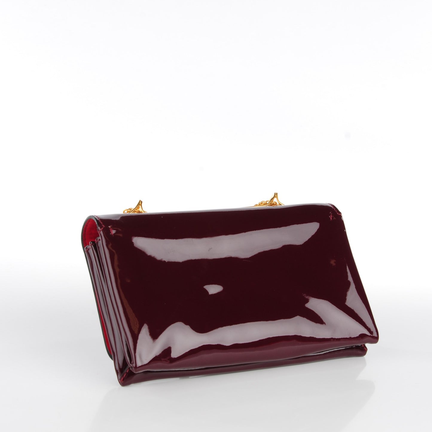Patent Calfskin Animalia Va Va Voom Shoulder Bag Rubin