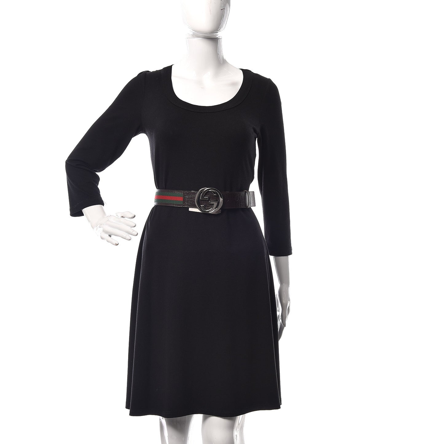 Calfskin Web Interlocking G Belt 120 48 Dark Brown