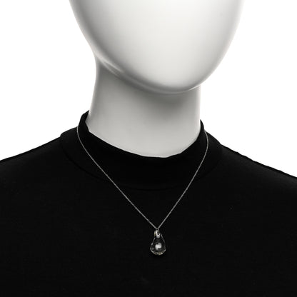 Tiffany Platinum Crystal Elsa Peretti Teardrop Pendant Necklace 2 of 5