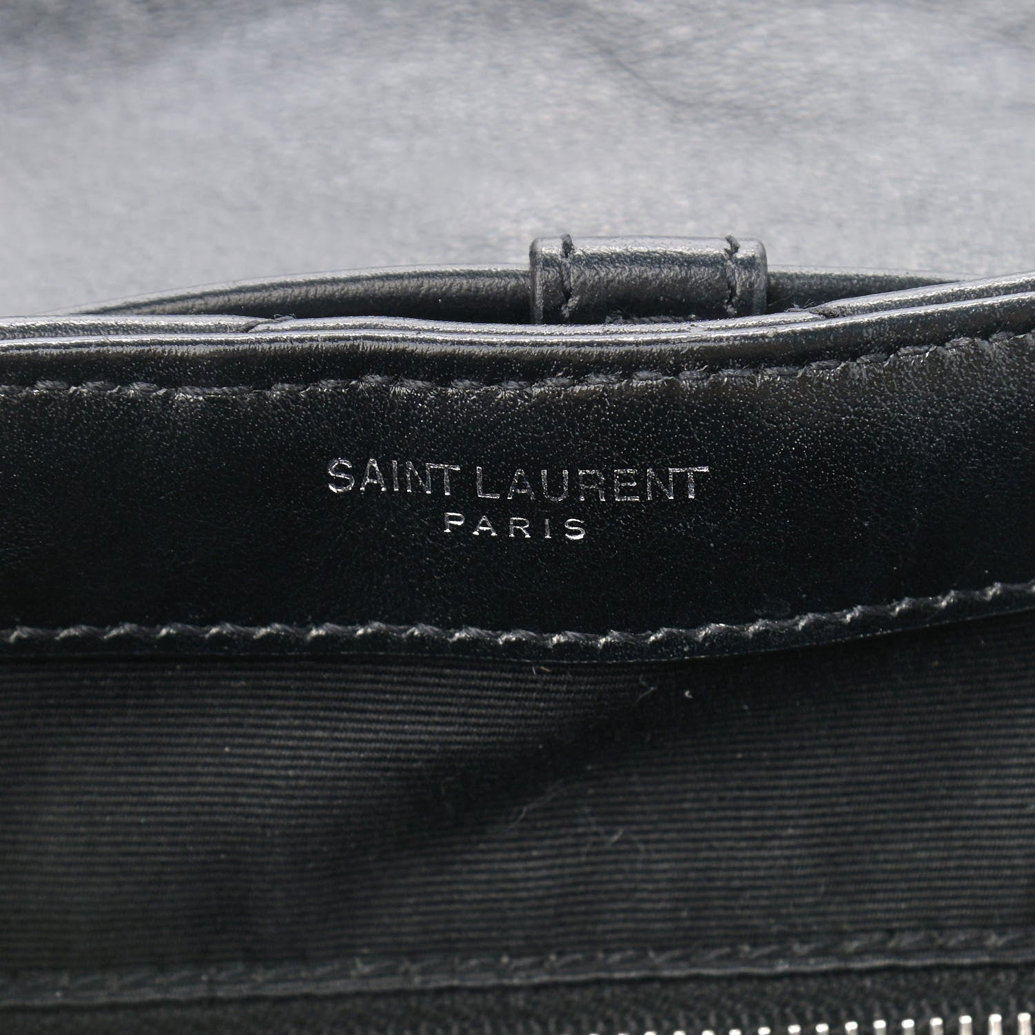 Saint Laurent Calfskin Y Quilted Monogram Small Loulou Backpack Black 7 of 12