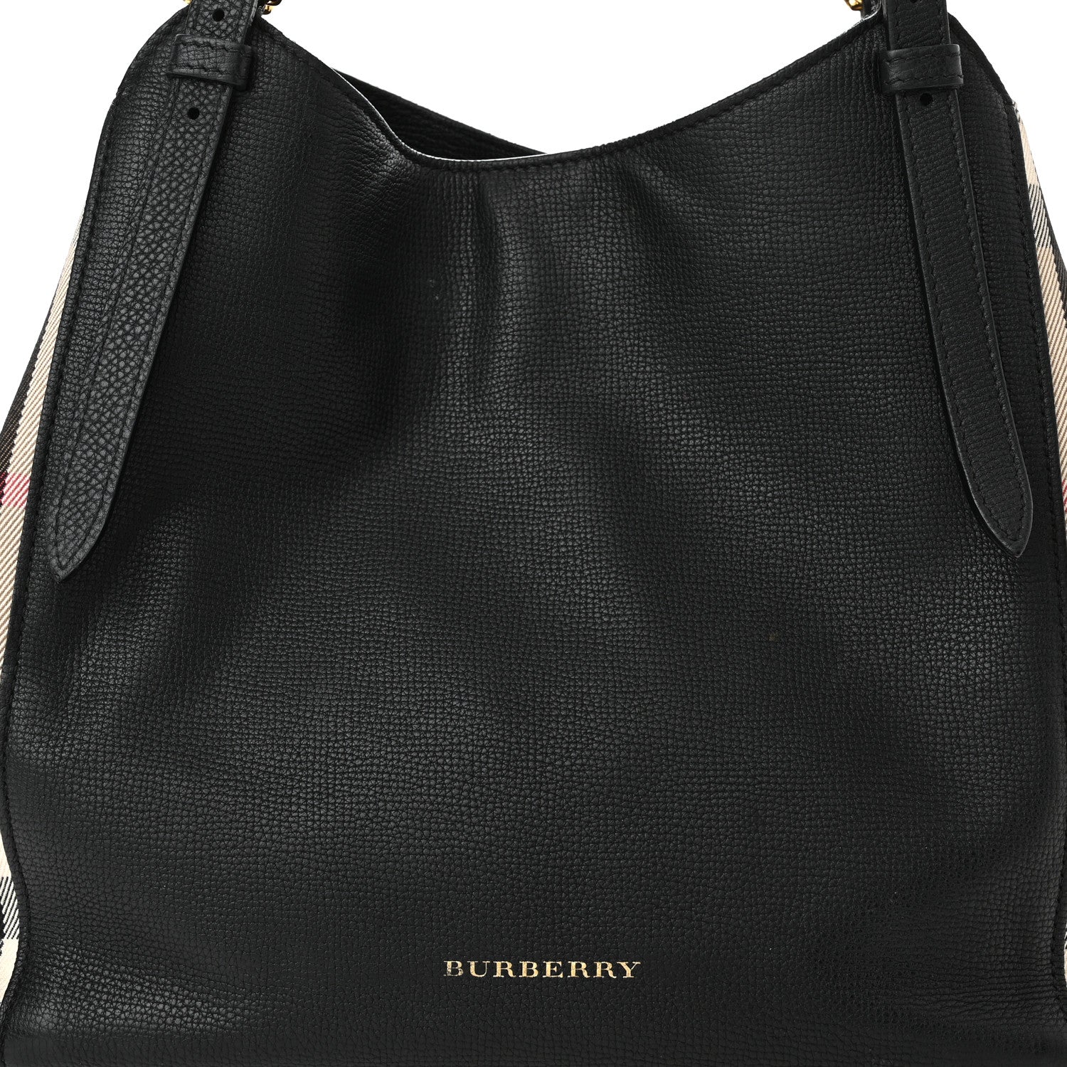 Burberry Grainy Calfskin House Check Small Canterbury Black 8 of 18