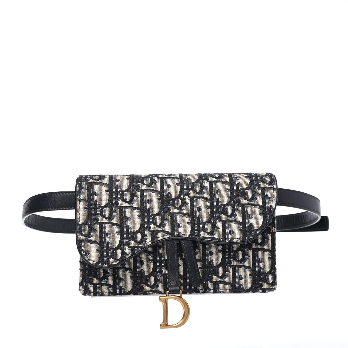 Oblique Saddle Belt Bag Blue