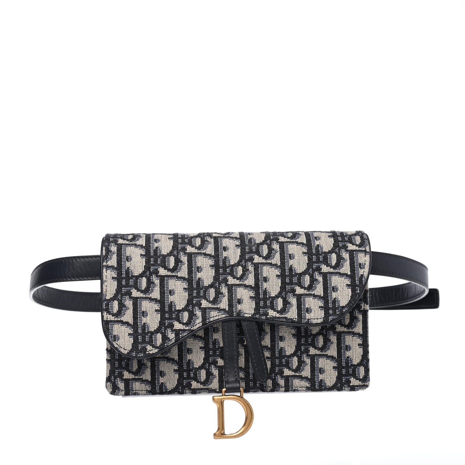 Christian Dior Oblique Saddle Belt Bag Blue 1 of 4
