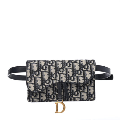 Christian Dior Oblique Saddle Belt Bag Blue 1 of 4