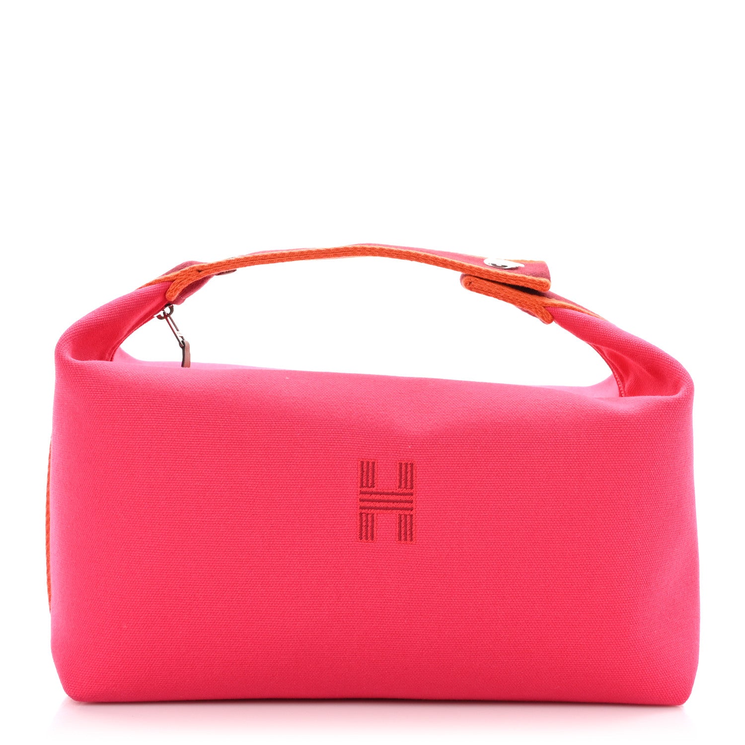 Hermes Canvas Large Bride-A-Brac Pouch Hibiscus 1 of 9