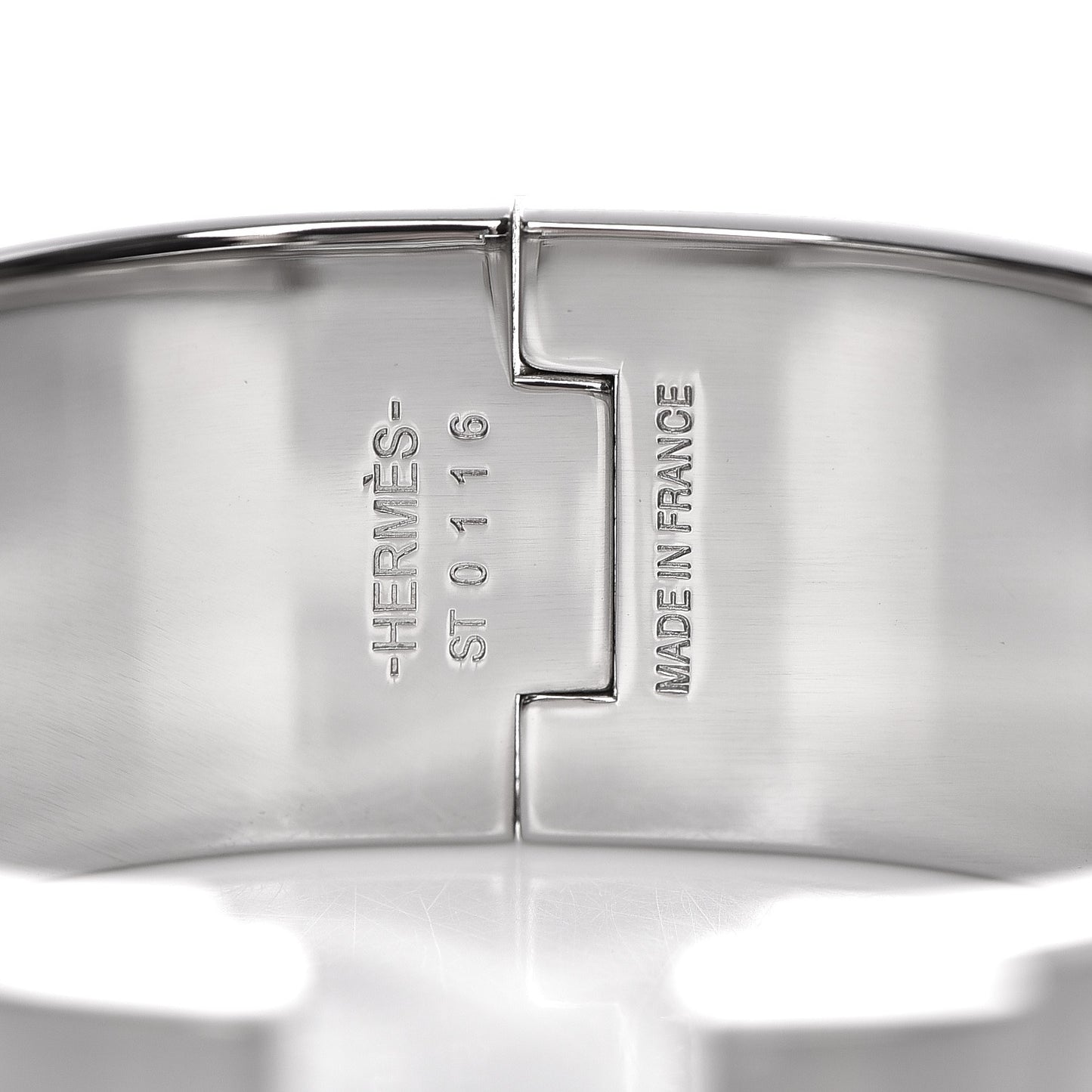 Enamel Wide Clic Clac H Bracelet PM White