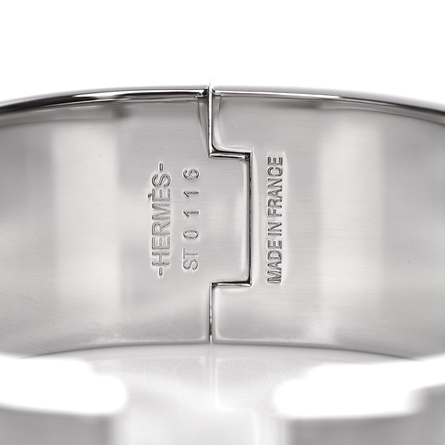 Hermes Enamel Wide Clic Clac H Bracelet PM White 4 of 6