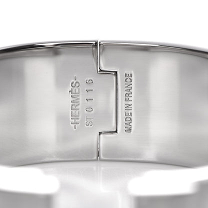 Hermes Enamel Wide Clic Clac H Bracelet PM White 4 of 6
