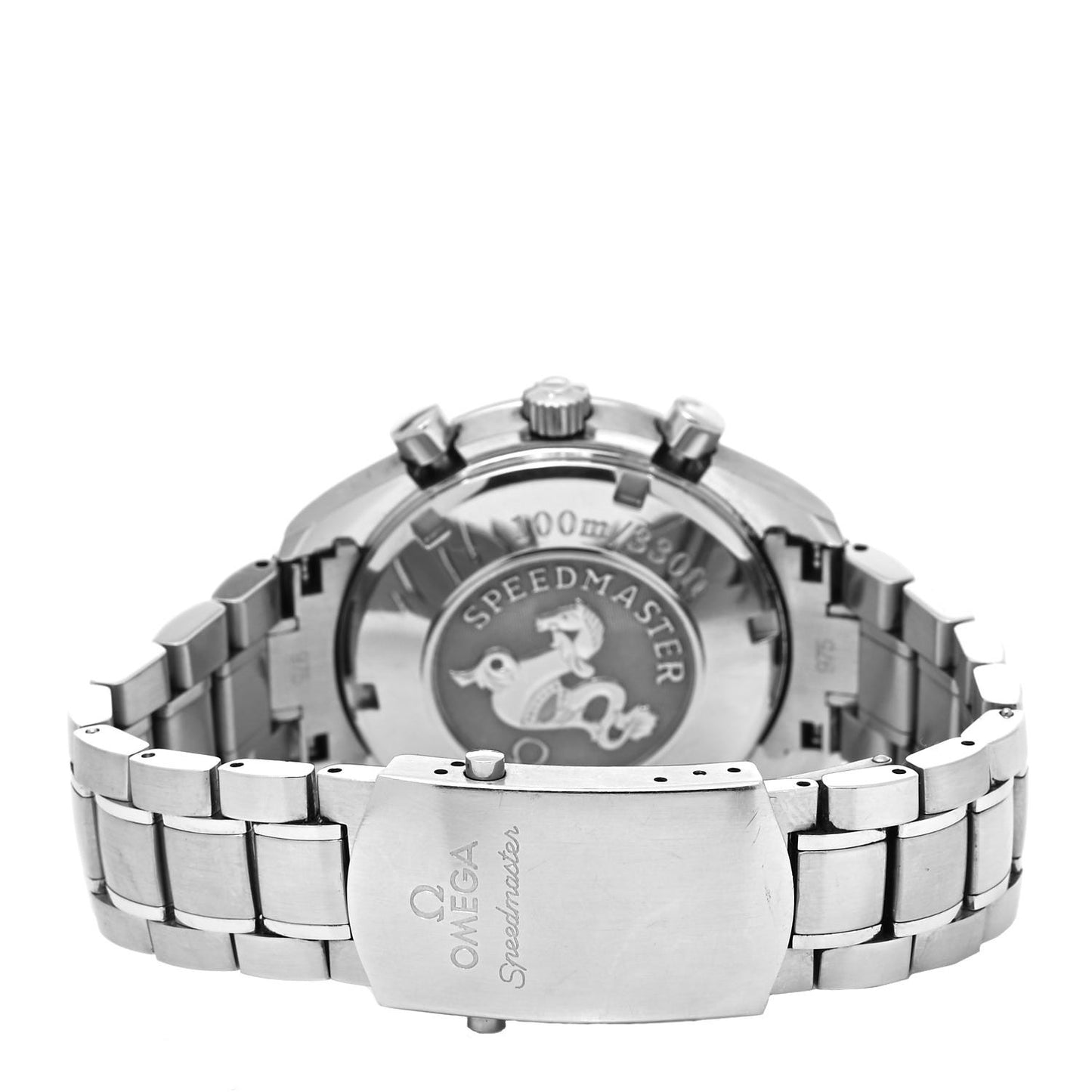 Stainless Steel 39mm Speedmaster Triple Calendar Chronograph Automatic Watch Blue 3222.80