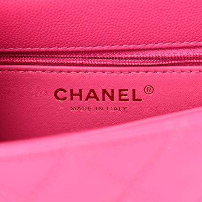 Chanel Caviar Quilted Mini Coco Handle Flap Rose 6 of 11