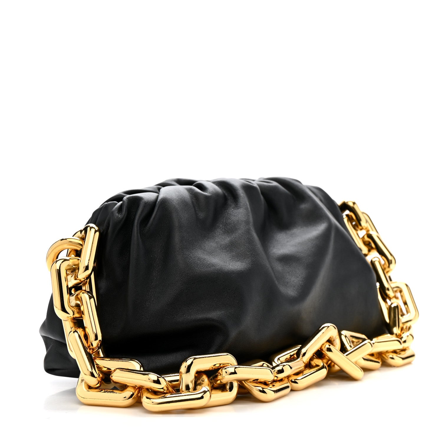 Bottega Veneta Calfskin The Pouch Chain Black 3 of 11
