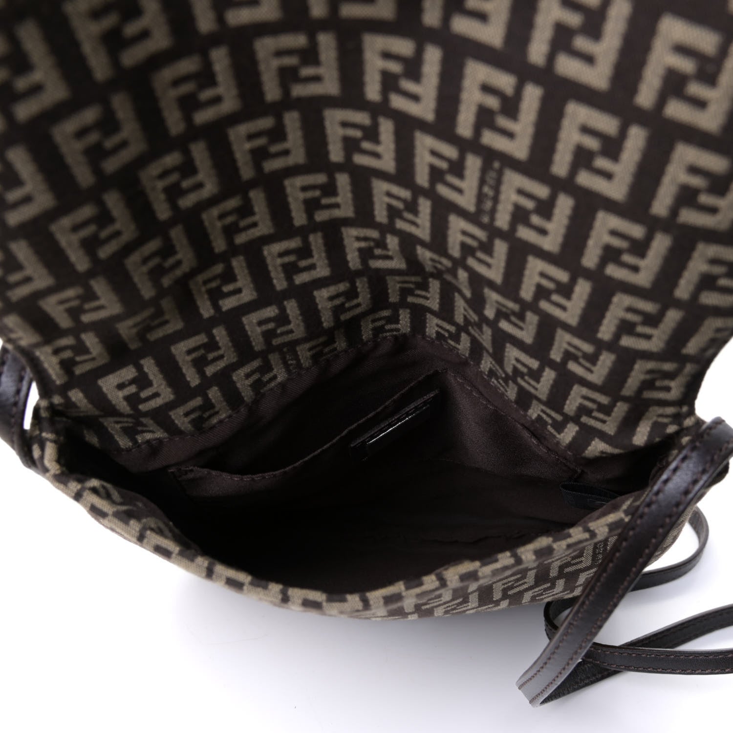 Fendi Zucchino Vitello Tube Messenger Bag Testa di Moro Beige 5 of 8