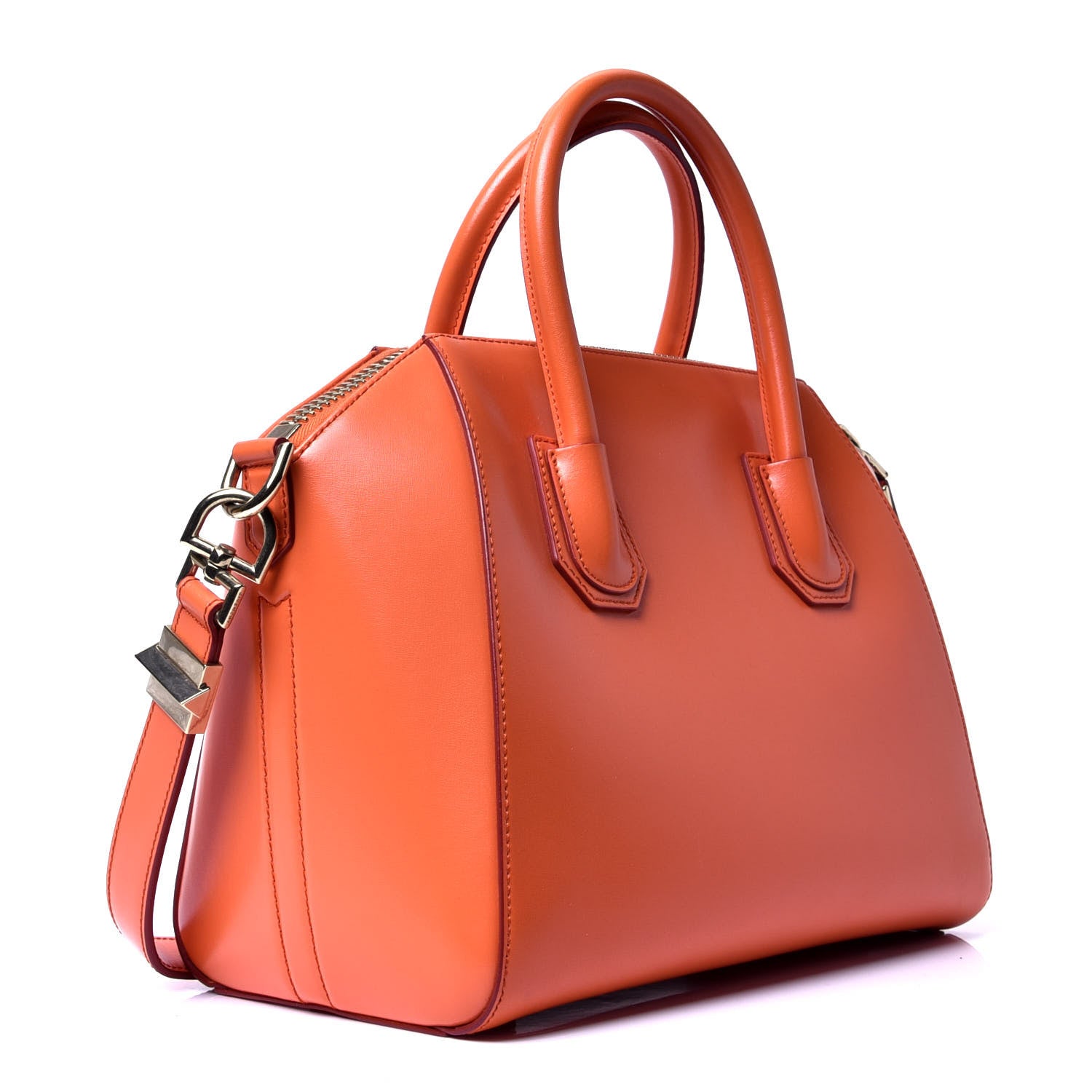 Givenchy Shiny Lord Calfskin Small Antigona Orange 2 of 4