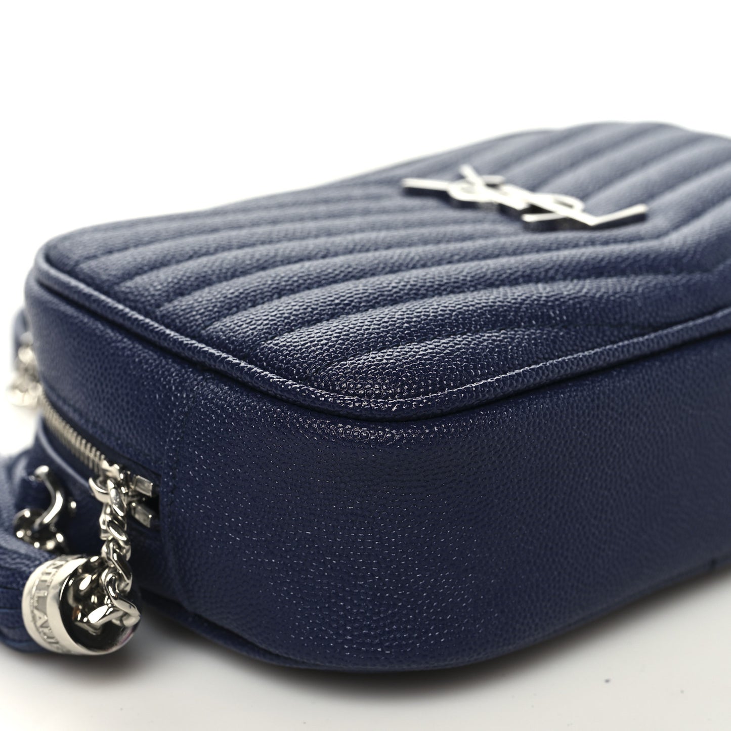 Grain De Poudre Matelasse Monogram Mini Lou Camera Bag Azure Blue