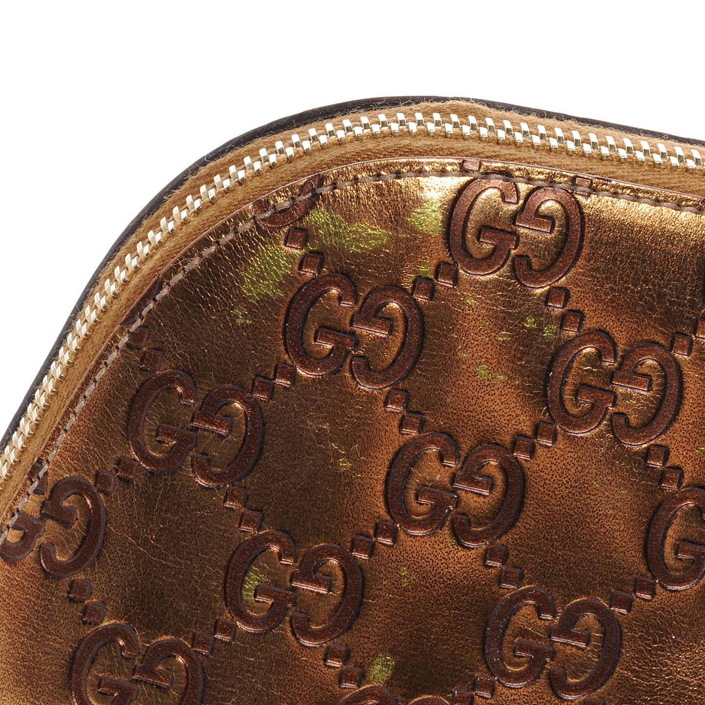 Guccissima GG Cosmetic Case Metallic Bronze